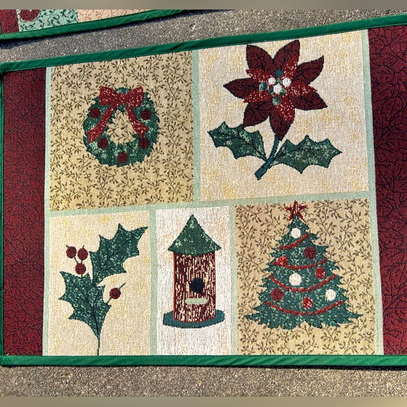 Bundle of 3 Christmas rugs.  2 are trees and 1 is a matching combo pic. - Picture 2 of 8